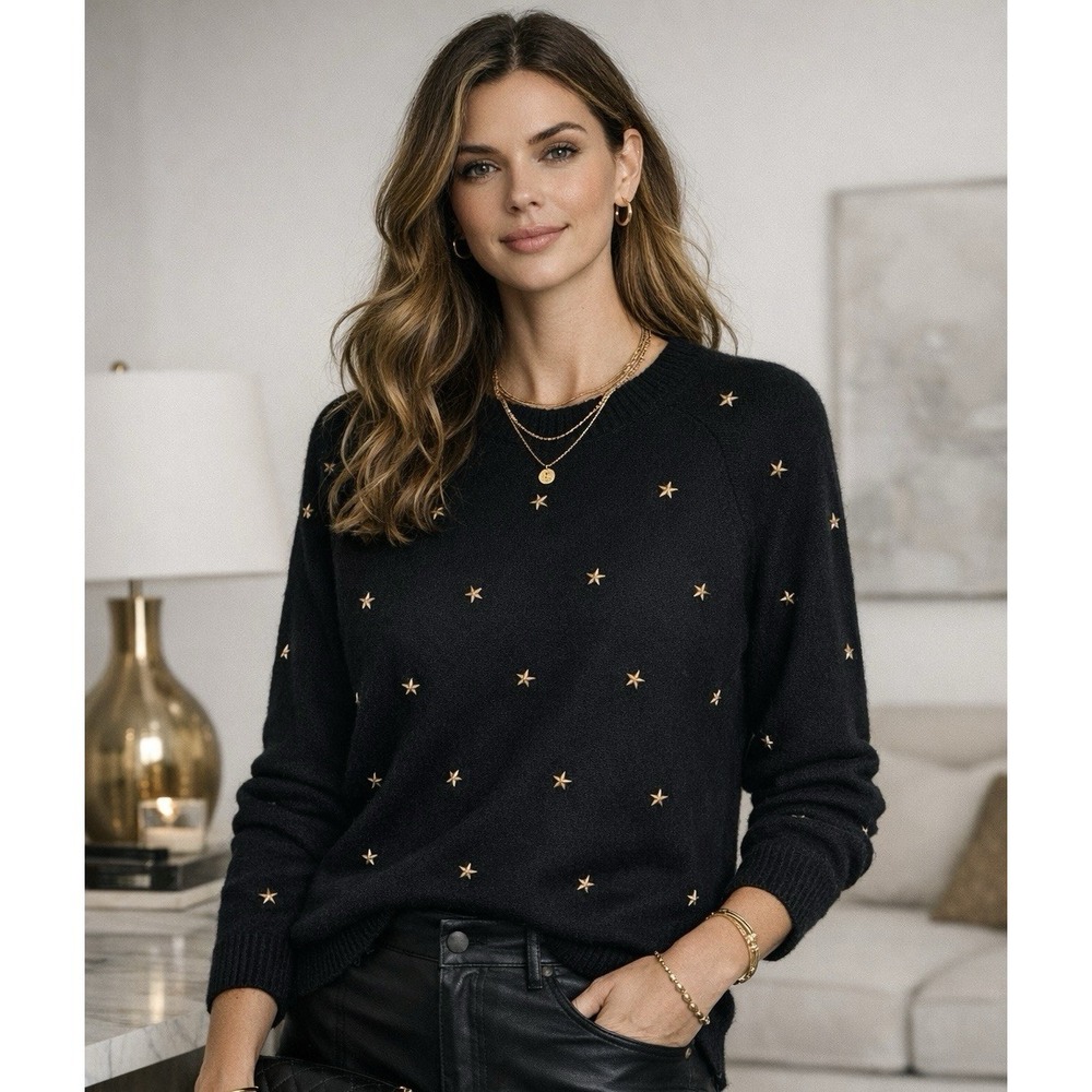 Lucky Brand Women's Black Pullover Sweater